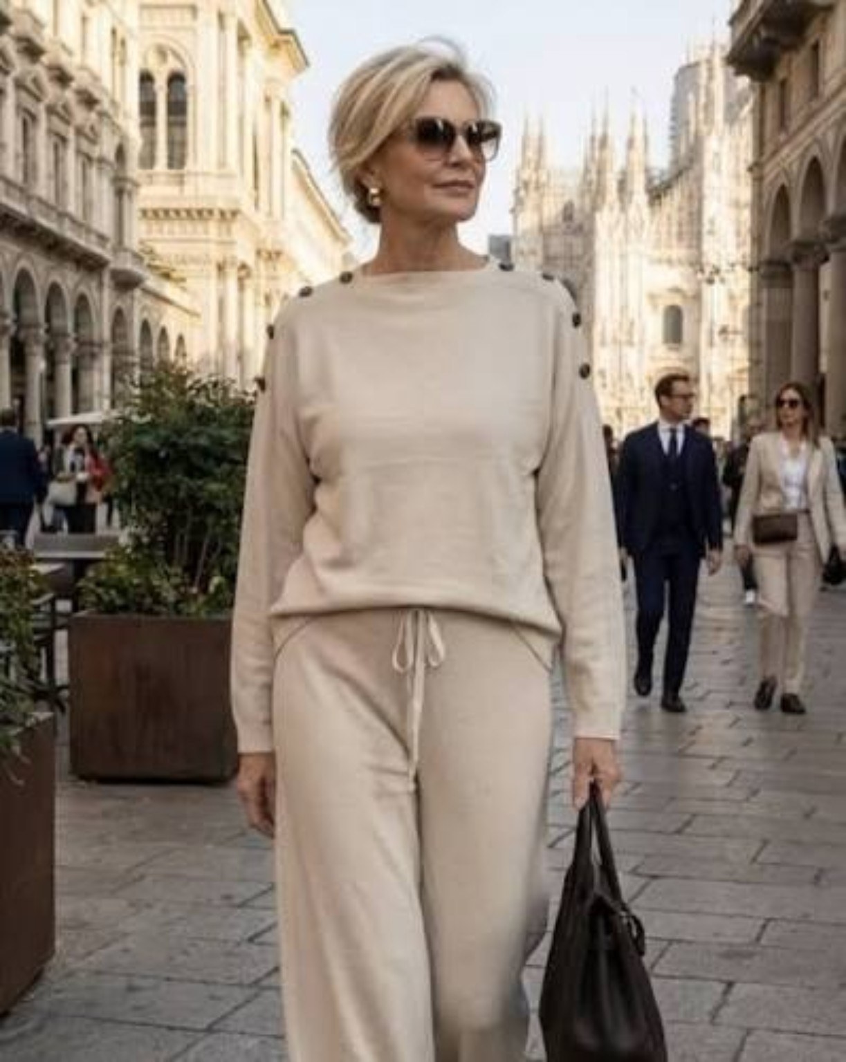 Referencia visual de moda y estilo en una ciudad italiana
